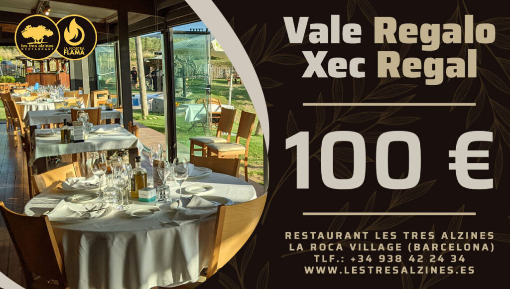 Restaurante braseria en La Roca Village - Les Tres Alzines - Vale Regalo de 100€