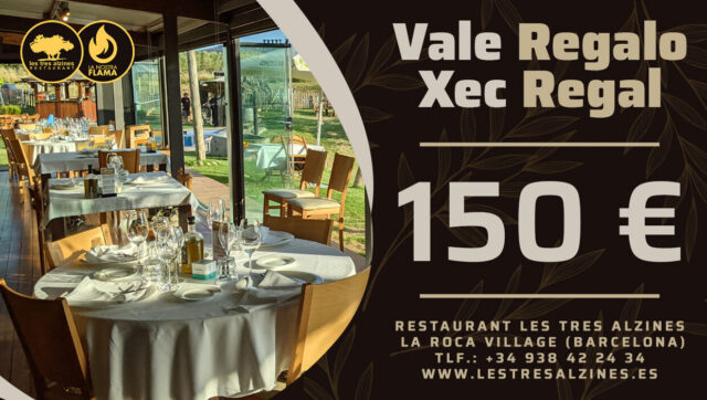 Restaurante braseria en La Roca Village - Les Tres Alzines - Vale Regalo de 200€